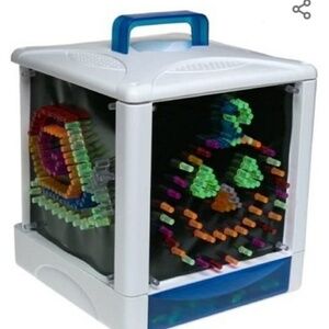 Vtg Hasbro Collectible Lite Brite light Bright Cube with drawers and pegs